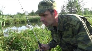 Неожиданный улов на бобровом пруду. Поплавок и спиннинг и пружины..