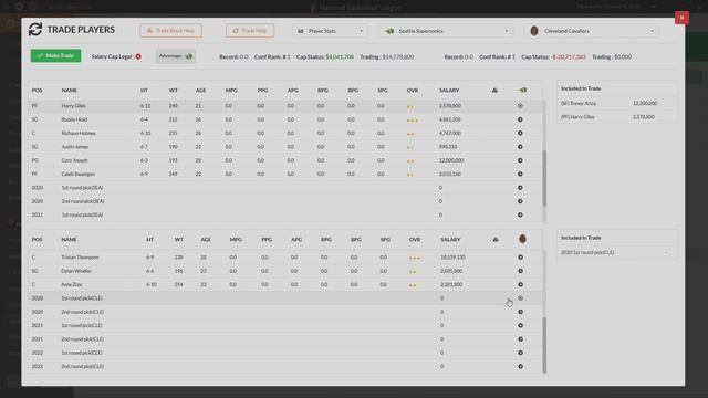 Draft Day Pro Basketball 2020 - Ep 1 - Let's Play, Sonics смотреть онлайн