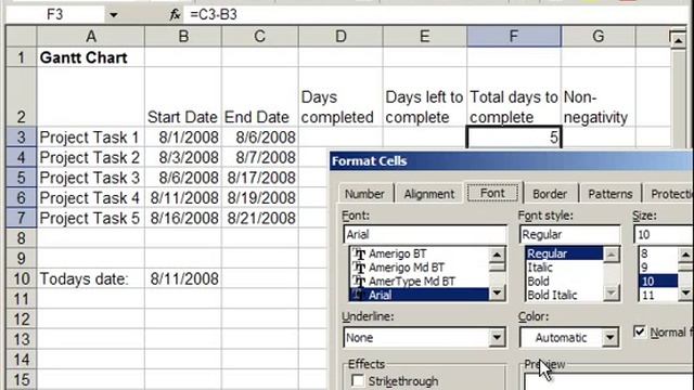 How to Make a Dynamic Gantt Chart in Excel - Updates Daily (Part 1 of 2) смотреть онлайн