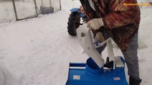 Снегоуборочная приставка Пахарь.Обзор,подключение и испытания.