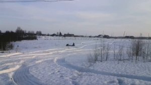 мотобуксировщик  Paxus 700 Avant. на подпружиненых склизах по талому снегу