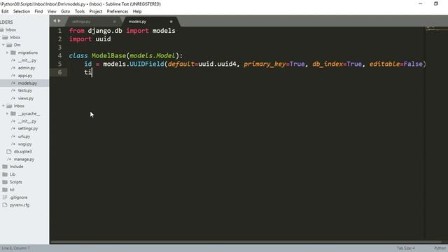 Chat con Python - Django. Django Master. Aplicación DM y modelo base abstracto | 2 | смотреть онлайн