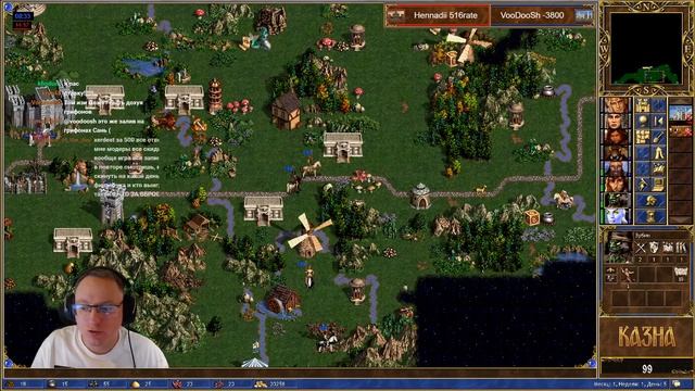 Герои 3. HOTA:JC. VooDooSh(Замок) Vs Turgeneff(Причал) 31.05.2021