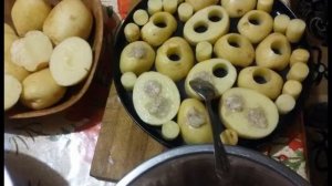 Картошка и фарш в аэрогриле