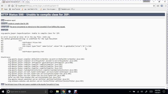 JSP, Servlet CRUD MVC Pattern part 3 смотреть онлайн