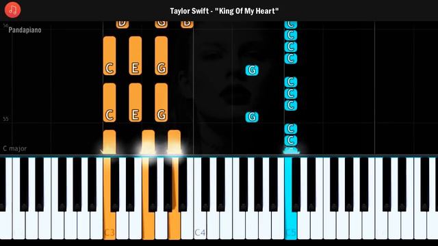 Taylor Swift - "King Of My Heart" Piano Tutorial - Chords - How To Play - Cover смотреть онлайн