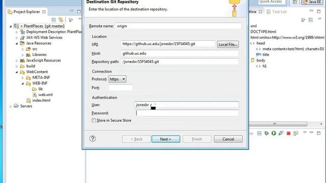 Integrating Git with an Eclipse Web App смотреть онлайн