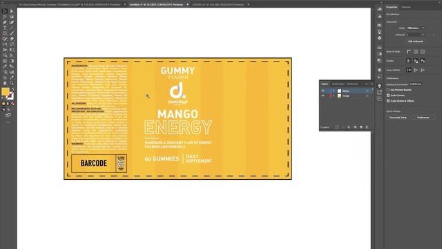 Supplement Label Packaging Design in Adobe Illustrator/Photoshop | 3D Mockup смотреть онлайн