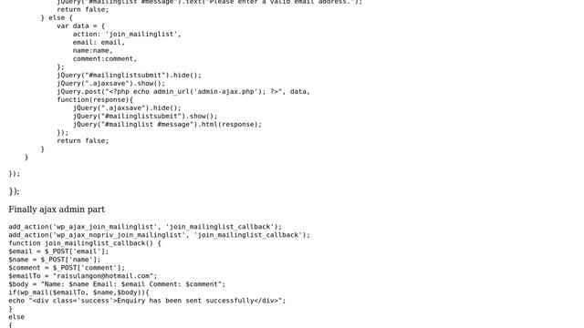 Wordpress: Ajax Contact form plugin смотреть онлайн