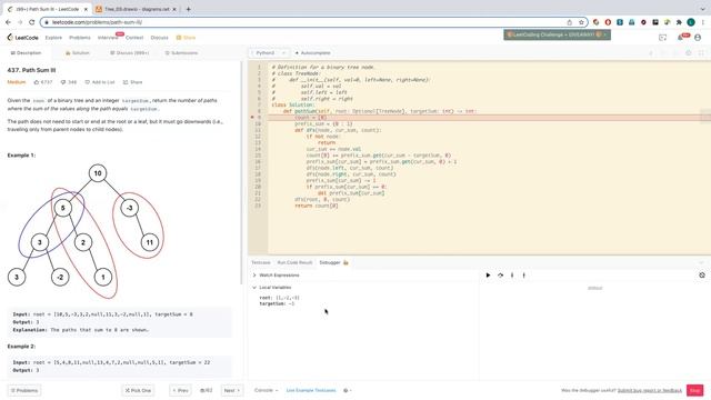 树的路径和3 Leetcode 437. Path Sum III in Python смотреть онлайн