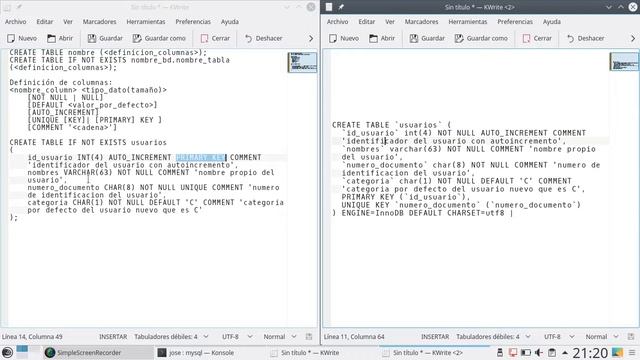 13 - Visualizar Sentencias SQL y Descripción de Tablas [MariaDB 10/MySQL] смотреть онлайн