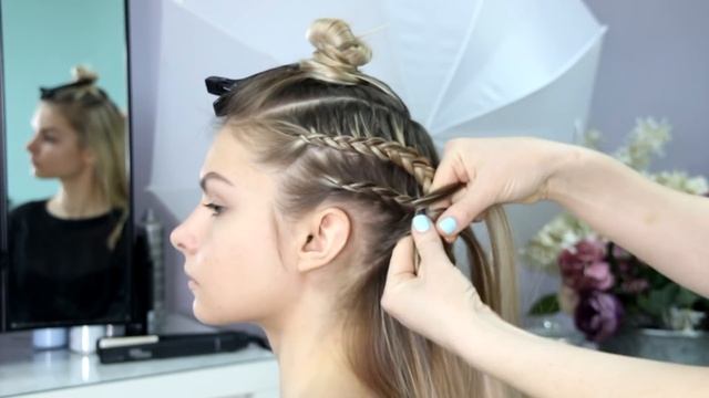 Косички. Делаем прическу для вечеринки. Hairstyle for Party смотреть онлайн
