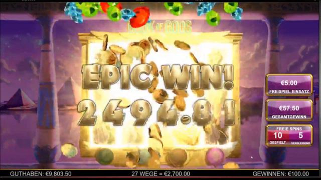 Book of Gods Gesamtgewinn €8529! Grosser Gewinn! смотреть онлайн