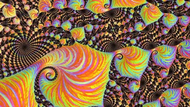 Trippy Groovy Mesmerizing Colorful Vibrant Rainbow Spiral Fractal Digital Abstract Animation смотреть онлайн