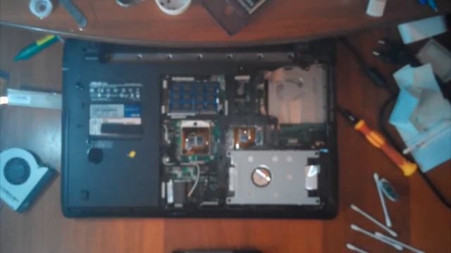 ASUS A52J чистка системы охлаждения и замена термопасты