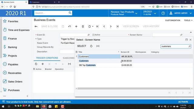 Acumatica 2020 R2 - Automation Notifications replaced with Business Events смотреть онлайн