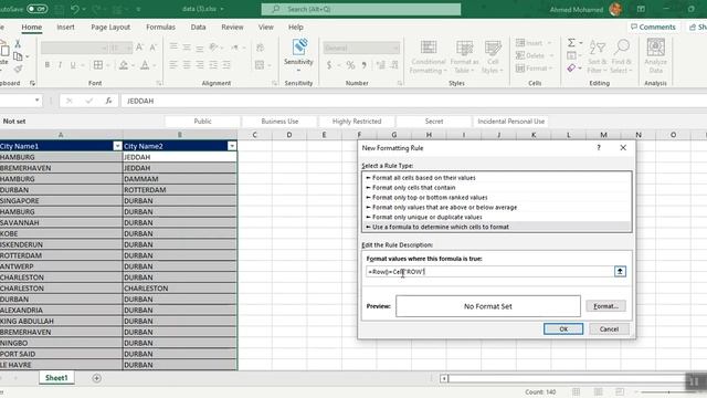Excel Conditional Formatting with Formula | How to Color your cell when you select on it!! смотреть онлайн