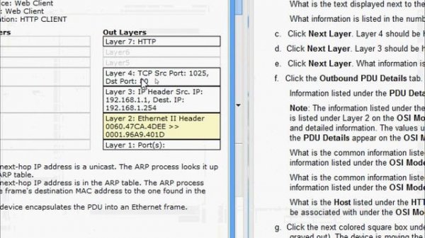 3.2.4.6 Packet Tracer - Investigating the TCP IP and OSI Models in Action