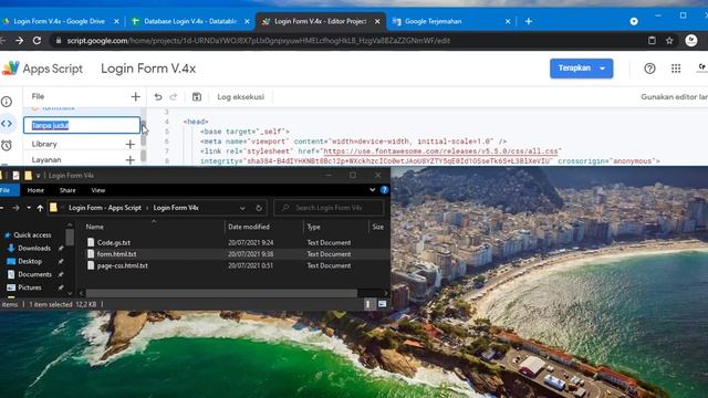 Login Form with Google Apps Script - Login Form V.4x | Responsive | Datatables Plug-in | Export Dat смотреть онлайн