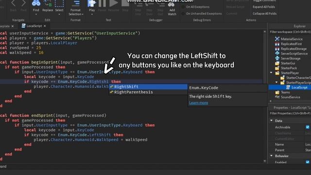 How to Make "Shift to Run/Sprint" Script in Roblox Studio | 2022 смотреть онлайн