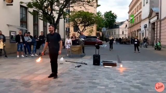 Taniec ognia (Фаер-шоу). Lublin. Poland. смотреть онлайн
