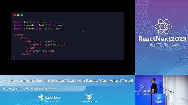 Adir Amsalem @ ReactNext '23 | Writing command-line interfaces (CLIs) with React. Wait, what? Yeah! смотреть онлайн