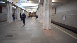 Russia, Moscow, Metro ride from Нахимовский Проспект to Севастопольская