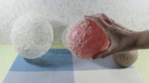 Декоративные шары из ниток|Шар  из ниток сухой вариант|Поделки и подарки своими руками