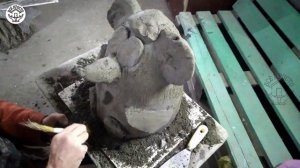 Забавная поделка из бетона для дачи | СВОИМИ РУКАМИ | Funny concrete crafts for the garden