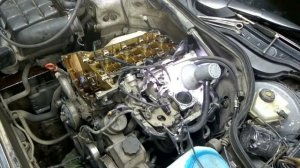 Мерседес, двигатель 111.945. Замена цепи, прокладки ГБЦ. День 2.