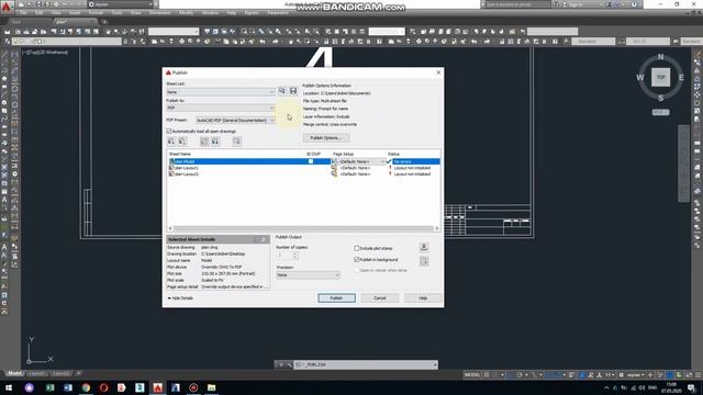 DWG TO PDF. AUTOCAD  Несколько листов сразу в пдф