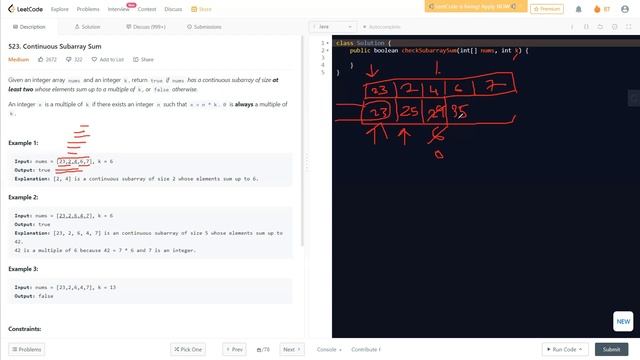Continuous Subarray Sum | LeetCode 523 | Java | Explanation w/ Solution @LearnOverflow смотреть онлайн