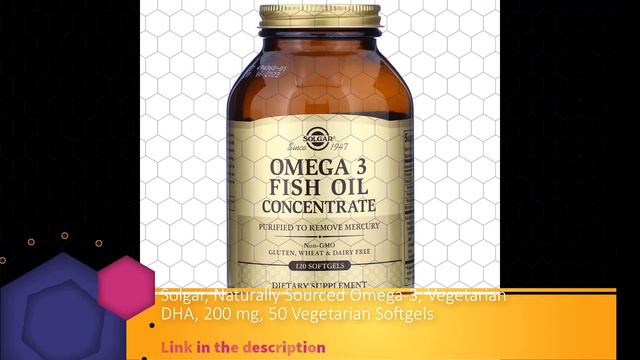 Solgar, Naturally Sourced Omega-3, Vegetarian DHA, 200 mg, 50 Vegetarian Softgels смотреть онлайн