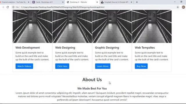 How To Create a Website Using Bootstrap 4 | web designing tutorials смотреть онлайн