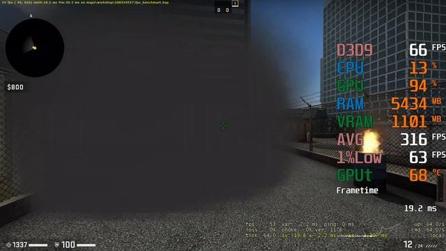 AMD Radeon RX 560 -- Intel Core i5-10400F -- CSGO uLLeticaL Benchmark смотреть онлайн
