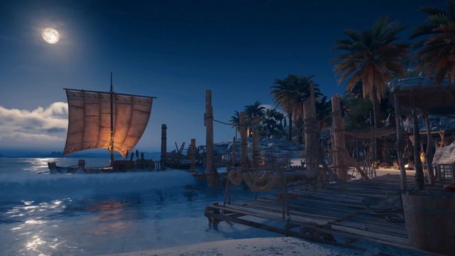 [ Assassin's Creed: Odyssey ] Poiessa Village on Keos [ 1 Hour Ambience ] смотреть онлайн