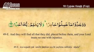 18 СУРА КАҲФ (Тарҷумаи маъно) Перевод на таджикском сура Кахф/QURAN AL KAHF/قرآن کریم سوره کهف