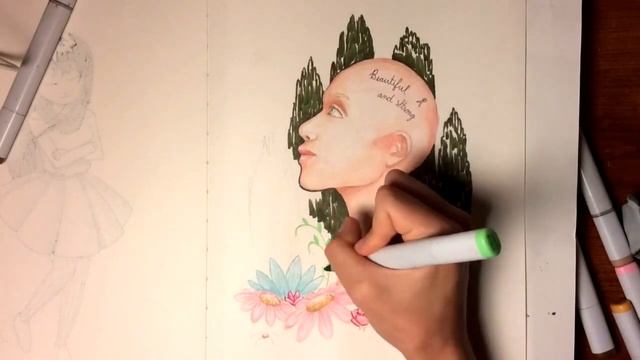 Beautiful and Strong: Breast Cancer Awareness Drawing смотреть онлайн