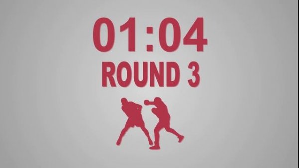 Boxing Timer 5 Round x 3 min with 1 min Breaks. Training workout timer.