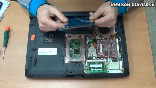 Инструкция по замене модуля памяти и жесткого диска   ноутбука Acer 6530