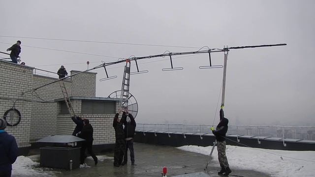 Подъем мачты ретранслятора R0 DSCN2250 смотреть онлайн