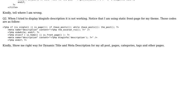 How to add dynamic content in title and meta description in wordpress theme for homepage, post... смотреть онлайн