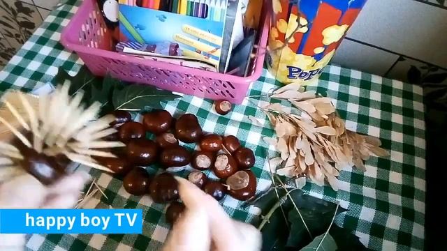 ЁЖИК ИЗ КАШТАНА＃Поделки из каштанов смотреть онлайн
