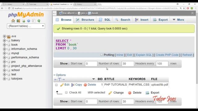 E-Library Admin View Books In HTML CSS PHP MySQL Tamil Part-9 смотреть онлайн