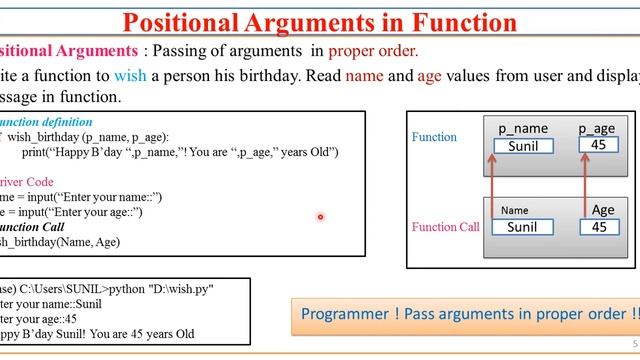 9. Programming using Python- Function positional,keyword, default & variable arg by Sunil Sir (P2) смотреть онлайн