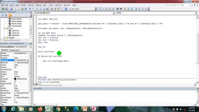VBA code to get the data between two dates from Ms Access to ListView in userform (Part 5) смотреть онлайн