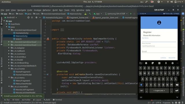 Movie Streaming Template using Firebase db. #MVMARCHITECTURE смотреть онлайн