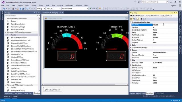 ARDUINO HMI WITH MODBUS RTU : Temperature & Humidity Sensing