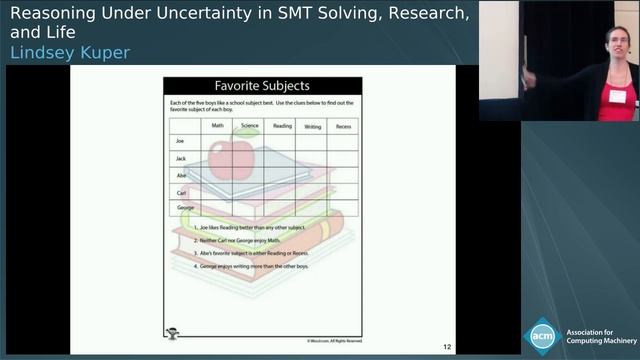 Reasoning Under Uncertainty in SMT Solving, Research, and Life смотреть онлайн