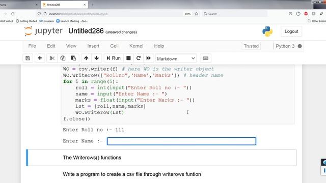 CSV FIle in FileHandling Part 3 смотреть онлайн